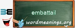 WordMeaning blackboard for embattail